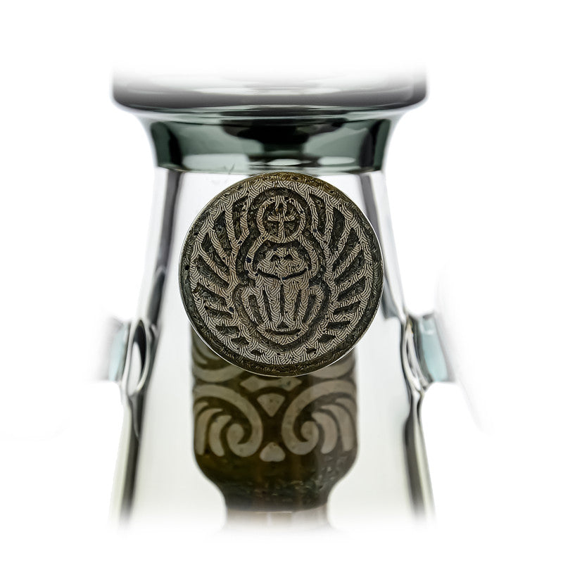DEEP SANDBLASTED US COLOR RAMESSES II GLASS WATER PIPE GLASS BONG