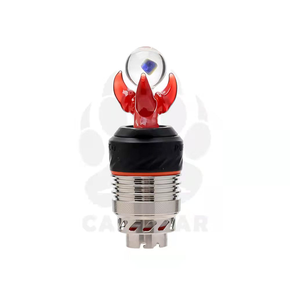 US Colored Puffco 3DXL Glass Carb Cap with Encased Opal