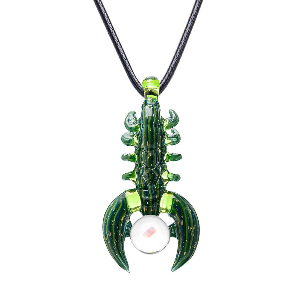 Scorpion Inspired Glass Pendant Necklace  Calibear