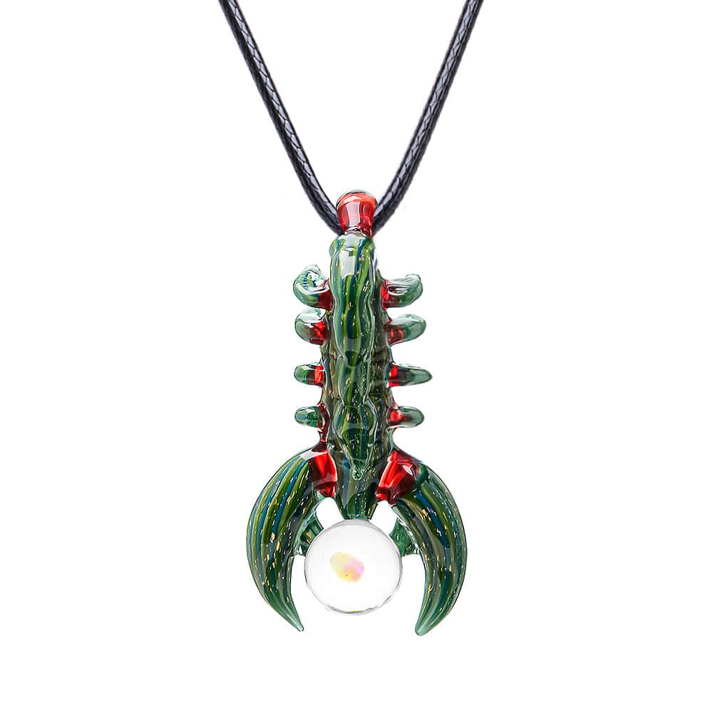 Scorpion Inspired Glass Pendant Necklace  Calibear