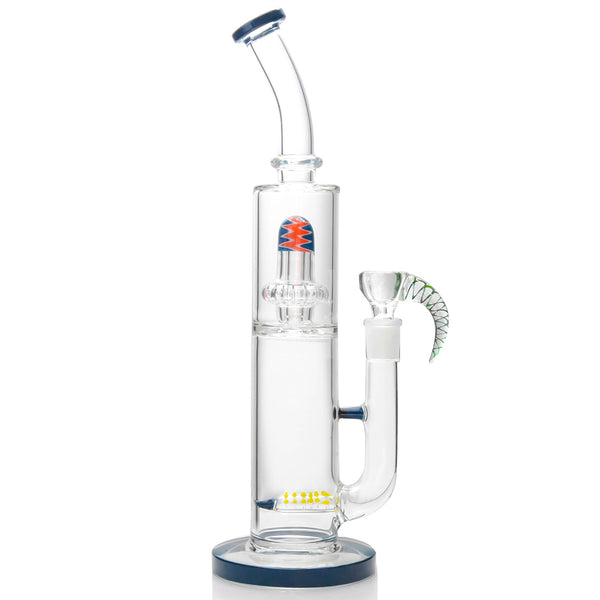 Wigwag Glass Water Pipe Glass Bong with Kingstem Perc | Borotech | US WAREHOUSE