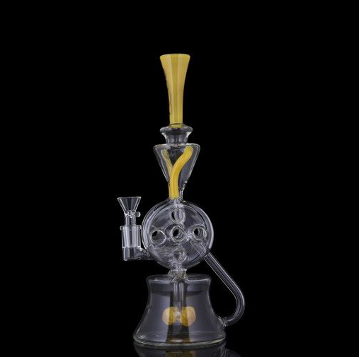 DUAL SWISS DISK GLASS WATER PIPE RECYCLER | DAB RIG | BOROTECH