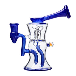 6.5inch Hand Crafted US COLOR  Water Pipe with Opal| MINI Recycler Dab Rig | US WAREHOUSE