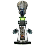 DEEP SANDBLASTED US COLOR RAMESSES II GLASS WATER PIPE GLASS BONG