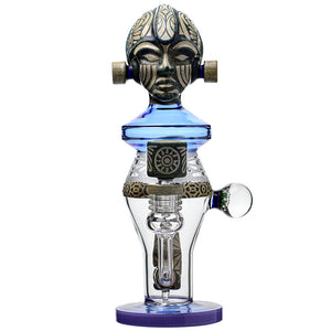 DEEP SANDBLASTED US COLOR HIGH PRIESTESS GLASS WATER PIPE GLASS BONG