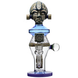 DEEP SANDBLASTED US COLOR HIGH PRIESTESS GLASS WATER PIPE GLASS BONG