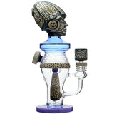 DEEP SANDBLASTED US COLOR HIGH PRIESTESS GLASS WATER PIPE GLASS BONG