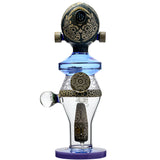 DEEP SANDBLASTED US COLOR HIGH PRIESTESS GLASS WATER PIPE GLASS BONG