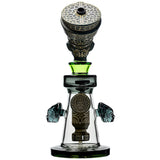 DEEP SANDBLASTED US COLOR RAMESSES II GLASS WATER PIPE GLASS BONG