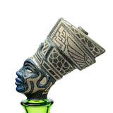 DEEP SANDBLASTED US COLOR RAMESSES II GLASS WATER PIPE GLASS BONG