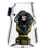DEEP SANDBLASTED US COLOR RAMESSES II GLASS WATER PIPE GLASS BONG