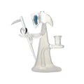 DeathGod Grim Reaper glass water pipe dab rig with opal marble | Calibear | US WAREHOUSE