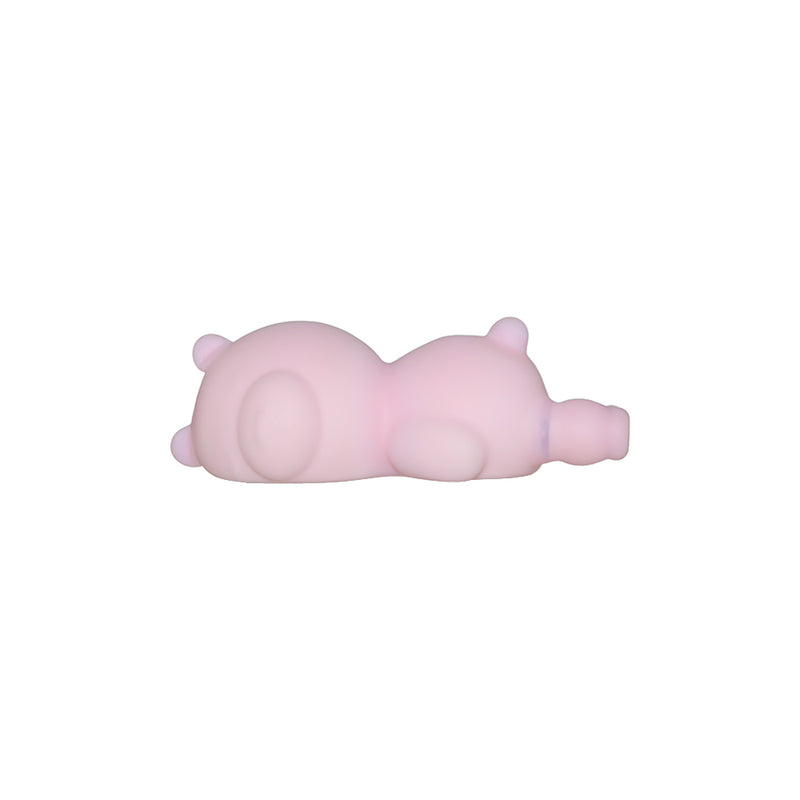 Multi Color Sandblasted Bear design Glass hand pipe