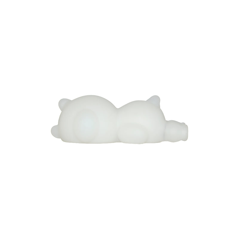 Multi Color Sandblasted Bear design Glass hand pipe