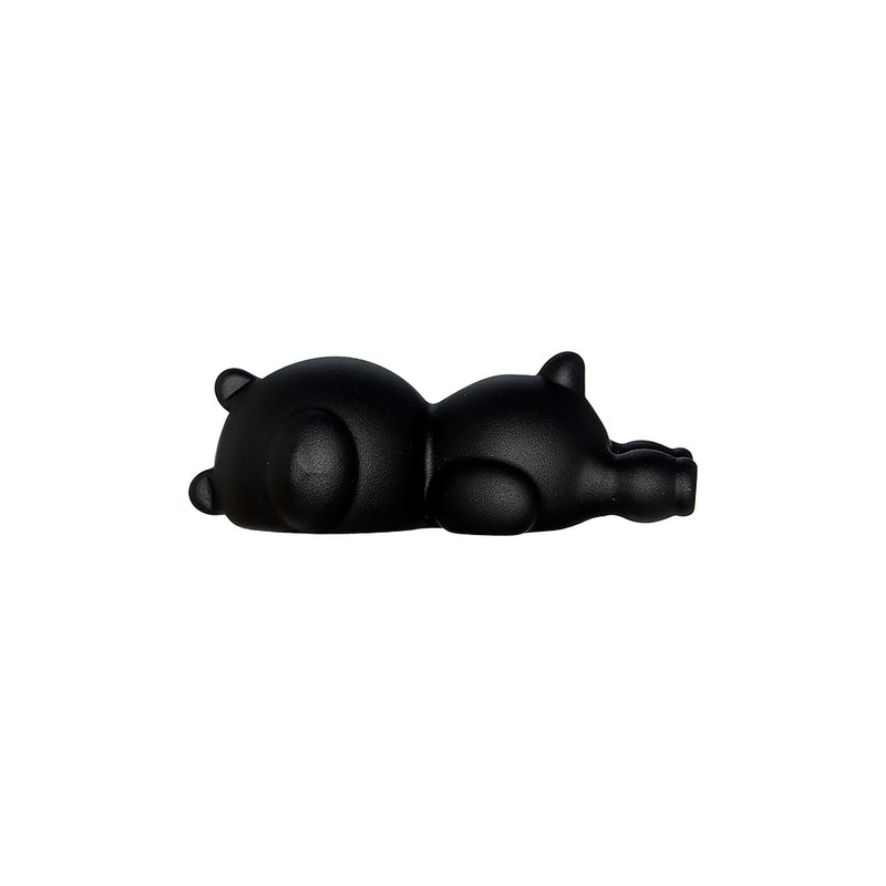 Multi Color Sandblasted Bear design Glass hand pipe