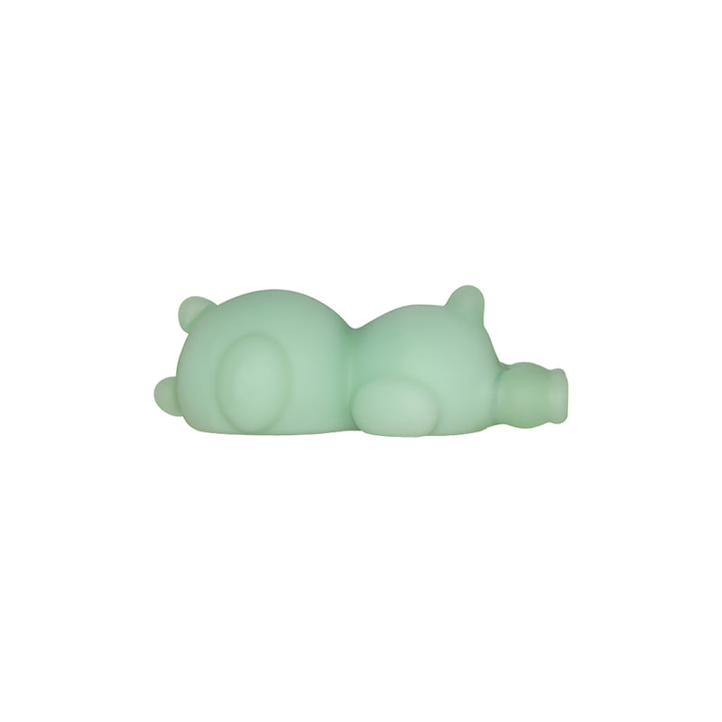 Multi Color Sandblasted Bear design Glass hand pipe