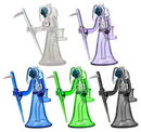 DeathGod Grim Reaper glass water pipe dab rig with opal marble | Calibear | US WAREHOUSE