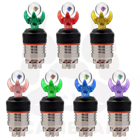 US Colored Puffco 3DXL Glass Carb Cap with Encased Opal