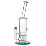 Colored FOL to SOL Perc Glass water pipe with 2 opals