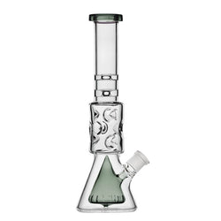 Double Wall BEAKER GLASS BONG | TOKE TECH | US WAREHOUSE