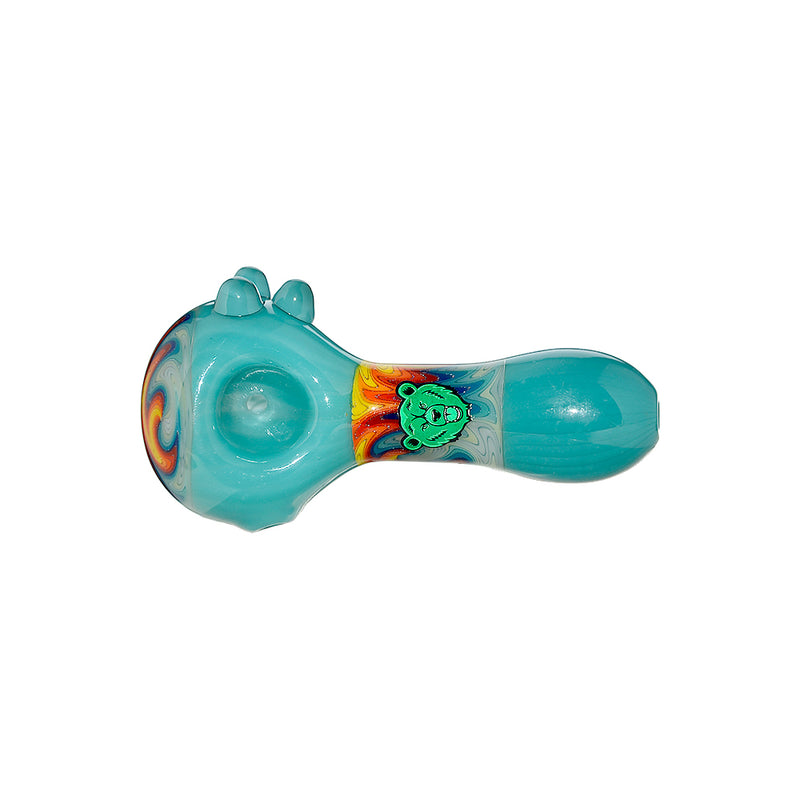 Double Wag Cap Spoon Glass Hand Pipes | US WAREHOUSE