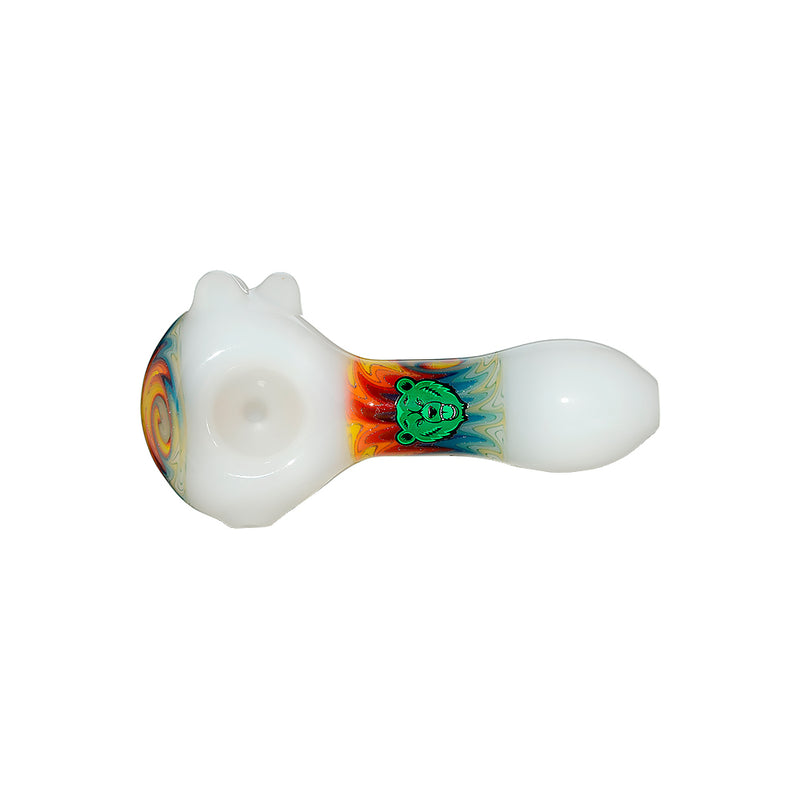 Double Wag Cap Spoon Glass Hand Pipes | US WAREHOUSE