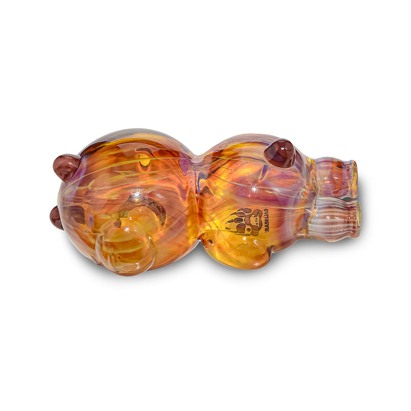 US Color Double Maitai Bear Design Glass Hand Pipe