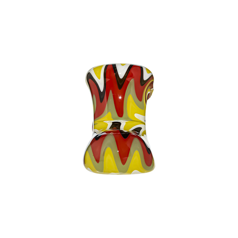GB WIGWAG GLASS HAND PIPE  | US WAREHOUSE