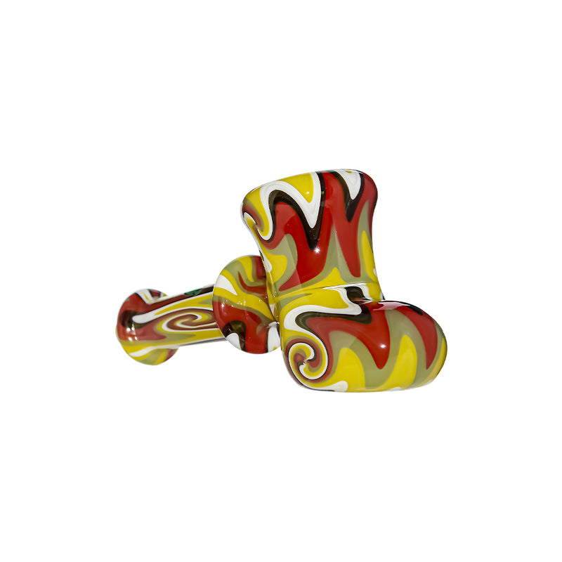 GB WIGWAG GLASS HAND PIPE  | US WAREHOUSE