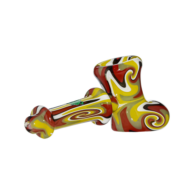 GB WIGWAG GLASS HAND PIPE  | US WAREHOUSE
