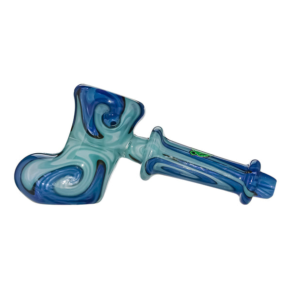 GB WIGWAG GLASS HAND PIPE  | US WAREHOUSE
