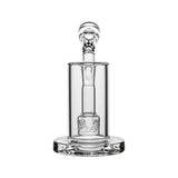 Calibear V2 Tri-Seed Perc Mini Bus 9MM Thickness Handcrafted Borosilicate Glass Installed profile view showing exact device fitment