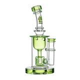 Calibear Glass clear Torus dab rig featuring a Seed of Life percolator and Klein recycler design.