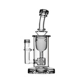 Calibear Glass clear Torus dab rig featuring a Seed of Life percolator and Klein recycler design.
