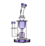 Calibear Glass clear Torus dab rig featuring a Seed of Life percolator and Klein recycler design.