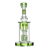 Calibear Glass clear Torus dab rig featuring a Seed of Life percolator and Klein recycler design.