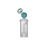 Calibear Curve Flow Sidecar glass attachment for Dr. Dabber Switch 2 featuring color-shifting Chameleon Pink glass and matrix percolator.