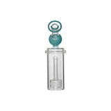 Calibear Curve Flow Sidecar glass attachment for Dr. Dabber Switch 2 featuring color-shifting Chameleon Pink glass and matrix percolator.