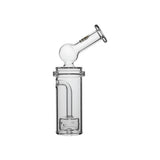 Calibear Curve Flow Sidecar glass attachment for Dr. Dabber Switch 2 featuring color-shifting Chameleon Pink glass and matrix percolator.