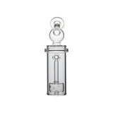 Calibear Curve Flow Sidecar glass attachment for Dr. Dabber Switch 2 featuring color-shifting Chameleon Pink glass and matrix percolator.