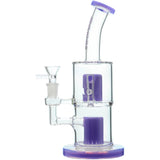 BORO Glass Popular Dab Rig with Double-Layer Perc Handcrafted Borosilicate Glass Detail close-up of joint connection and mouthpiece