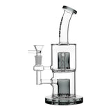 BORO Glass Popular Dab Rig with Double-Layer Perc Handcrafted Borosilicate Glass Gallery showcase view 5 highlighting functional glass details