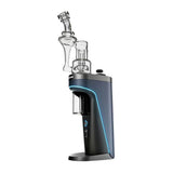 Calibear Dual-Perc RBR Recycler Glass Attachment (Clear) for Dr. Dabber Switch 2, installed side view highlighting the drop-down lower chamber and RBR recycler design