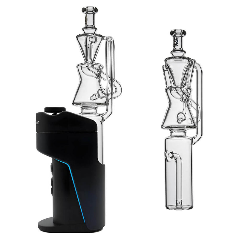 Calibear Clear Klein Recycler Glass Attachment for Dr. Dabber Switch Go with recycler chamber and clear borosilicate glass