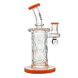 Calibear Premium Wall Perc Dab Rig W/ Opal Handcrafted Borosilicate Glass Detail close-up of joint connection and mouthpiece