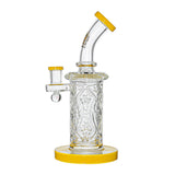Calibear Premium Wall Perc Dab Rig W/ Opal Handcrafted Borosilicate Glass Gallery showcase view 6 highlighting functional glass details