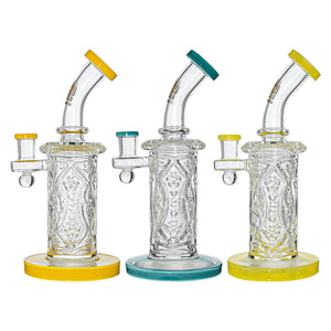 Calibear Premium Wall Perc Dab Rig W/ Opal Handcrafted Borosilicate Glass Main product view showing precision borosilicate glass craftsmanship