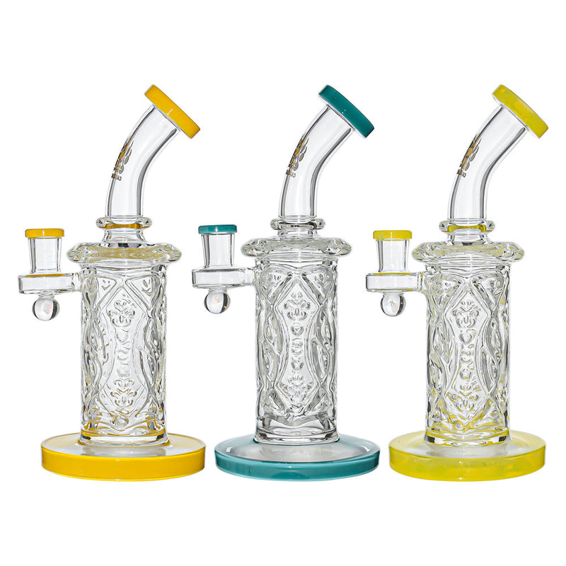 Calibear Premium Wall Perc Dab Rig W/ Opal Handcrafted Borosilicate Glass Main product view showing precision borosilicate glass craftsmanship