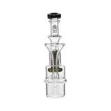 Calibear RBR Recycler Glass Attachment mounted on a Dr. Dabber Switch 2 device next to a standalone clear glass recycler attachment.