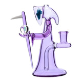 Calibear Reaper Rig W/ Removable Scythe Dabber & Shinning Opal Handcrafted Borosilicate Glass Gallery showcase view 13 highlighting functional glass details